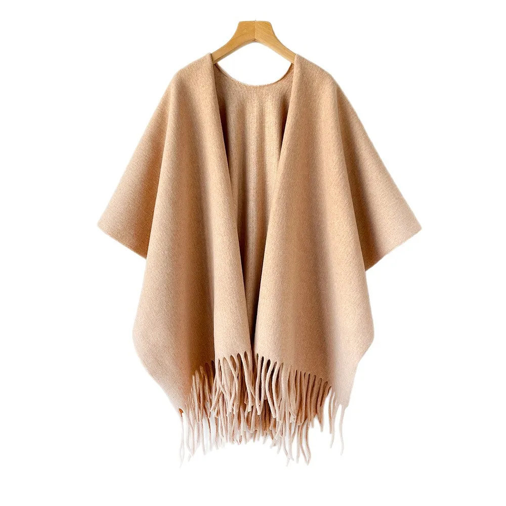 Woven Scarf Blanket - Xale de inverno, capa feminina, poncho