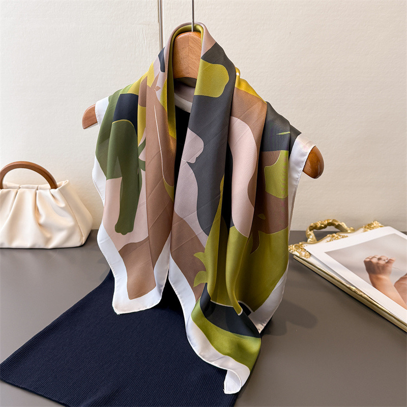 Scarf Silk Square - 2026 Novo Lenço Quadrado Feminino de