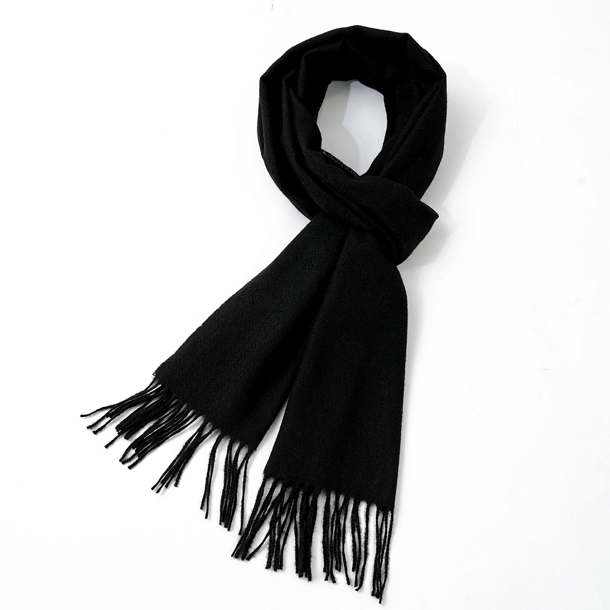 Muffler Men Wool - Cachecol masculino de cor lisa, imitação