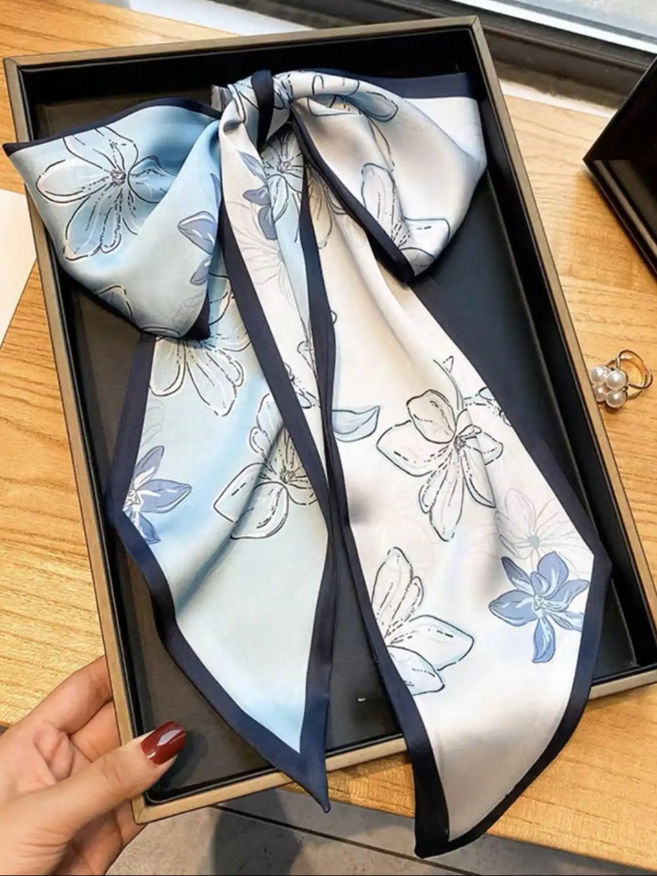 Lenço quadrado de seda falsa c - Scarf Silk Square avaliação e preço