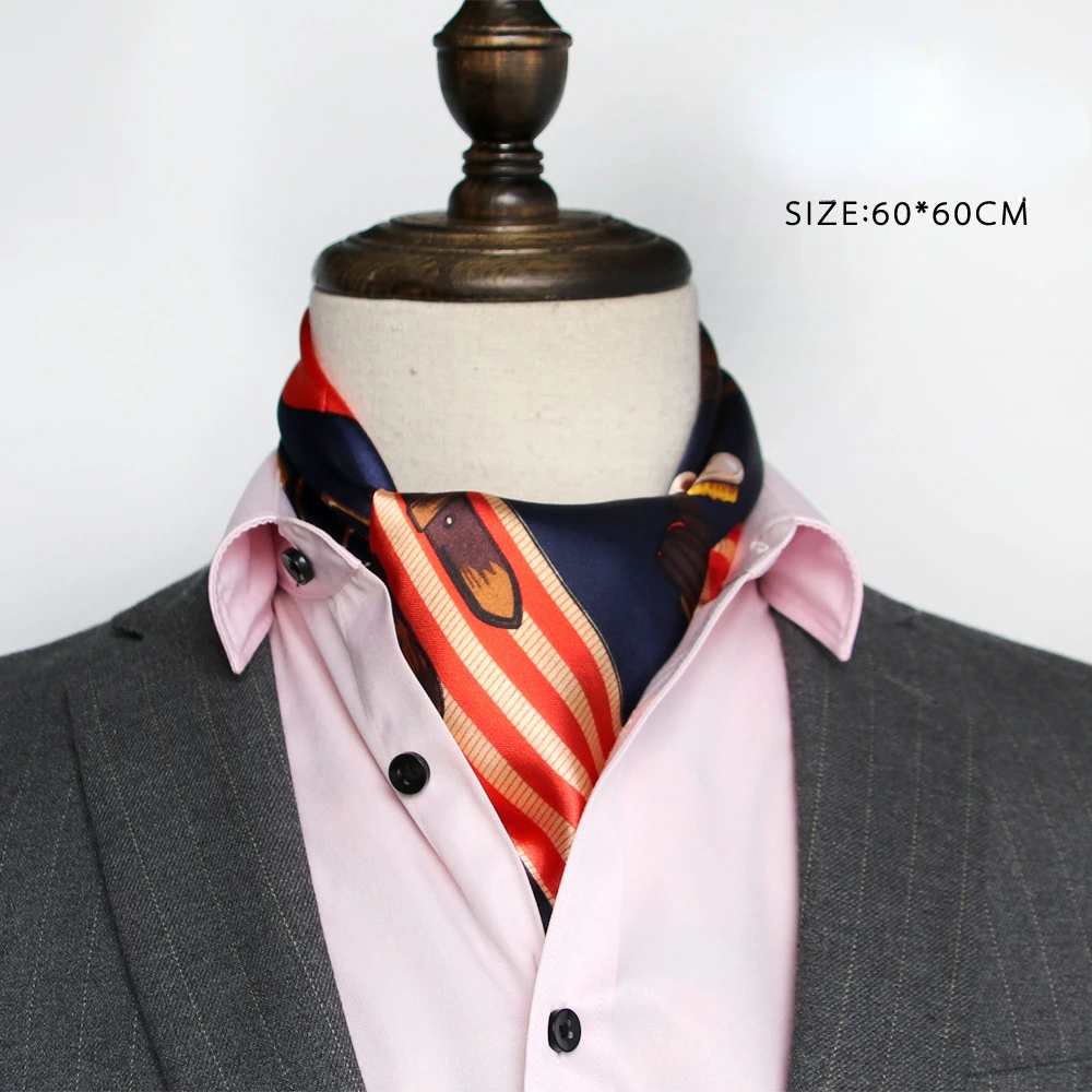 Lenço de seda masculino britân - Scarf Silk Square avaliação e preço