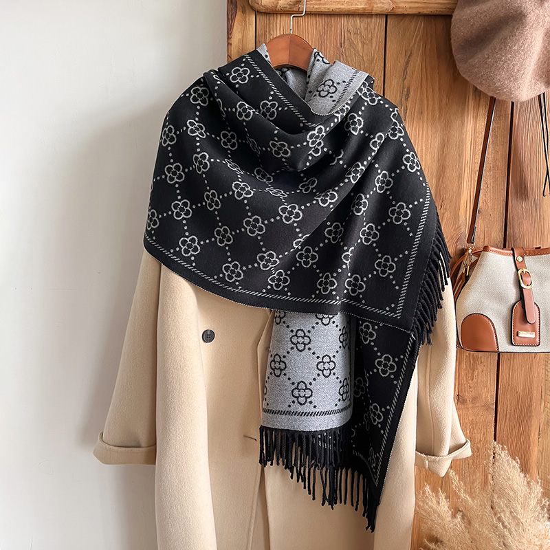 Marcas jacquard design inverno - Woven Scarf Blanket avaliação e preço